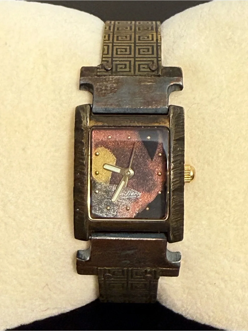 Watchcraft Handcrafted Artist Watch Signed Numbered RG1 Greek Key Florence Watch